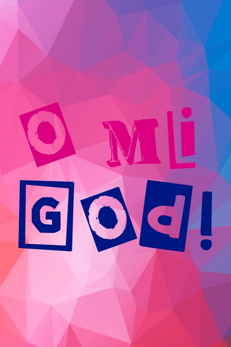 O Mi God!: Blank Lined Notebook (80's ) Geometric