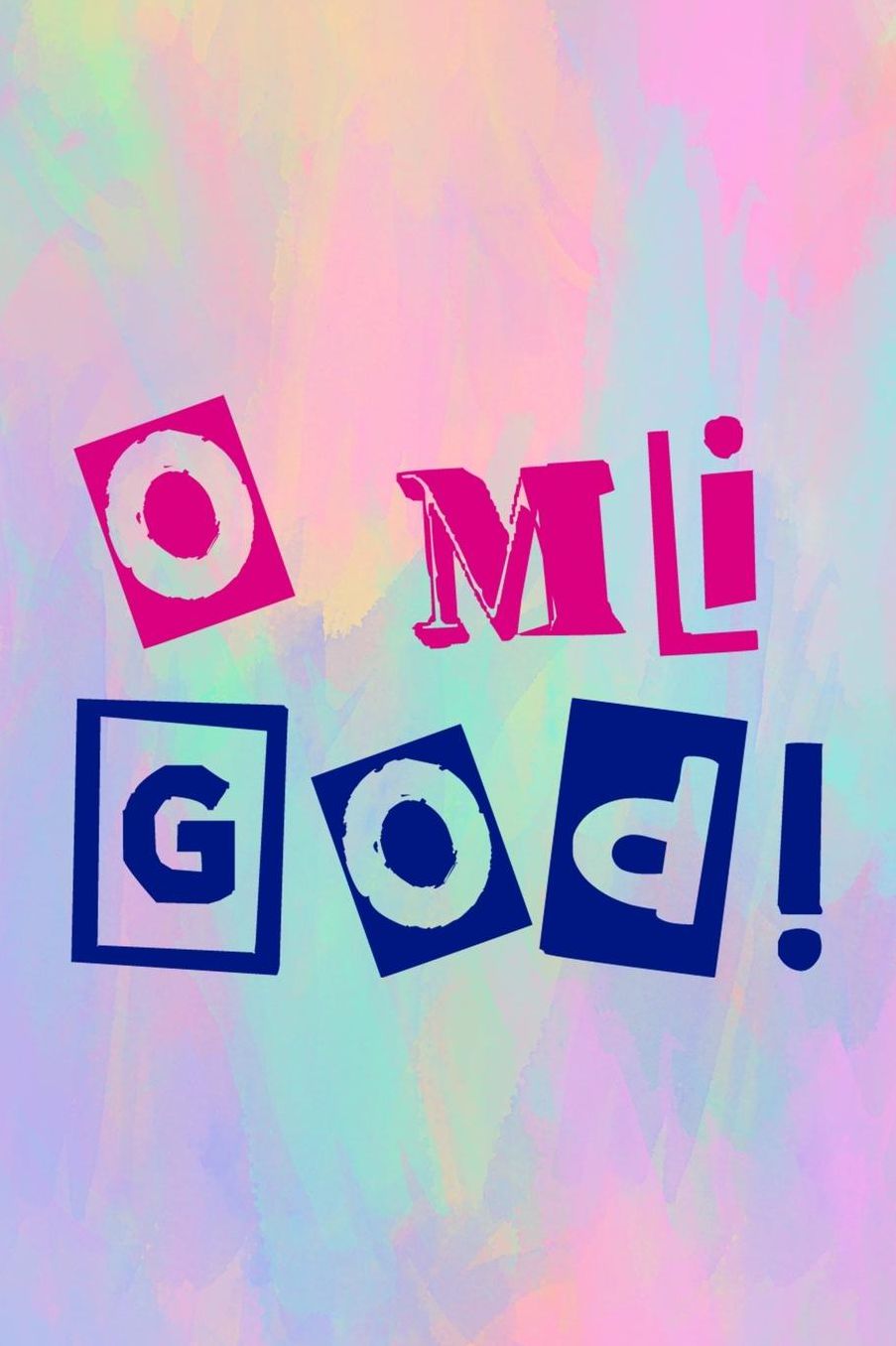 O Mi God!: Blank Lined Notebook (80's ) Pastel