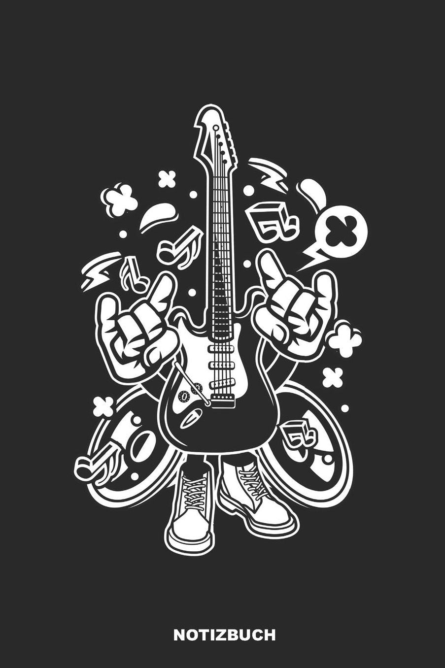 Notizbuch: Punktiertes Gitarre Notizbuch oder Giatrren Notizheft Gepunktet - Musik Journal fï¿½r Mï¿½nner und Frauen punktiert