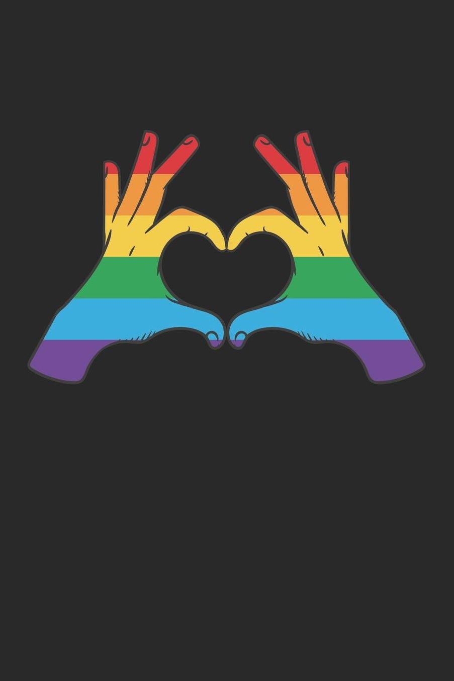 LGBT Notebook - LGBT Rainbow Heart LGBT Awareness Month Gay Rights - LGBT Journal: Medium College-Ruled Journey Diary, 110 page, Lined, 6x9 (15.2 x 22.9 cm)
