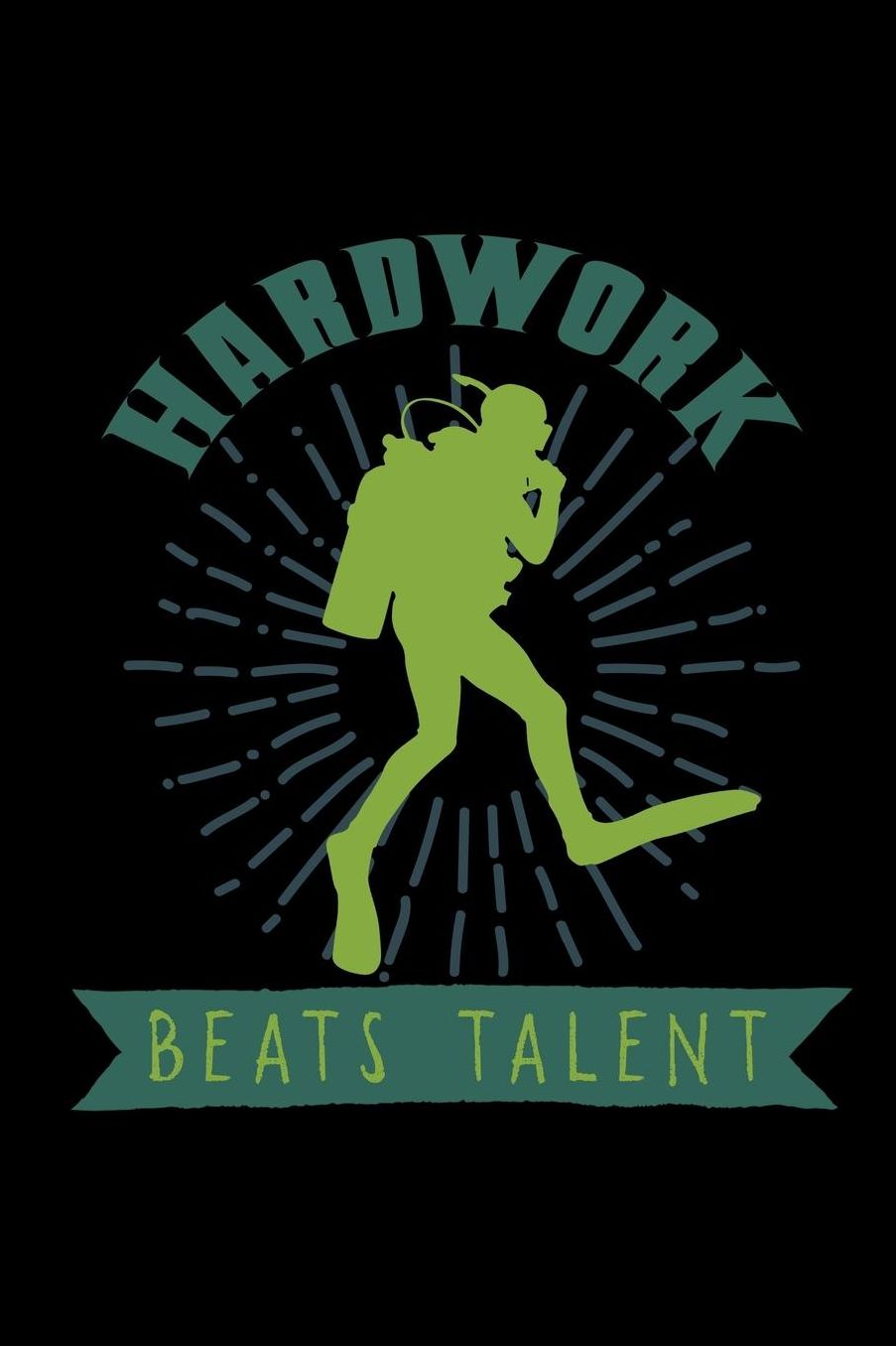 Hardwork beats talent: Notebook Journal Diary 110 Lined pages