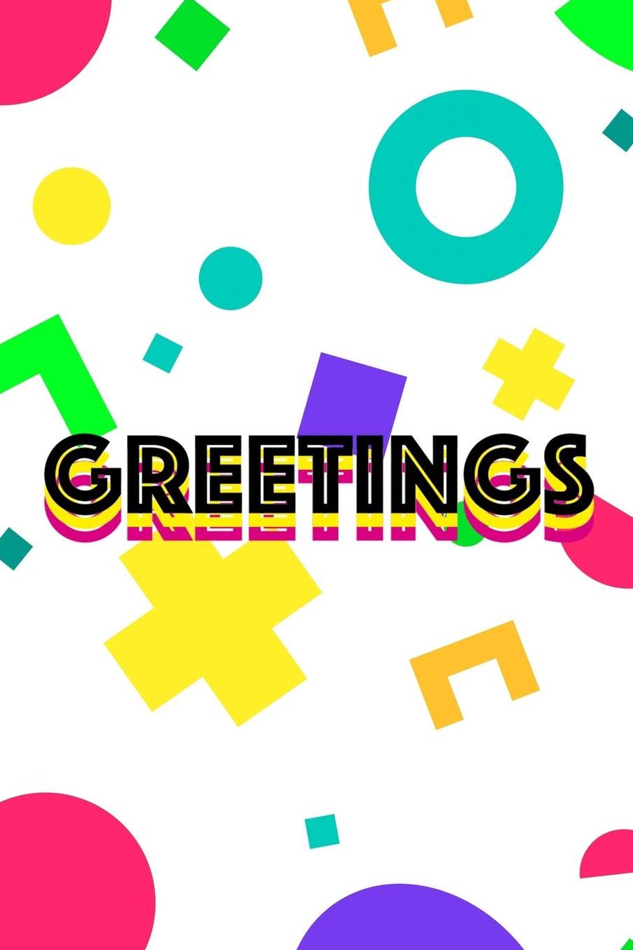 Greetings: Blank Lined Notebook (80's ) Rad