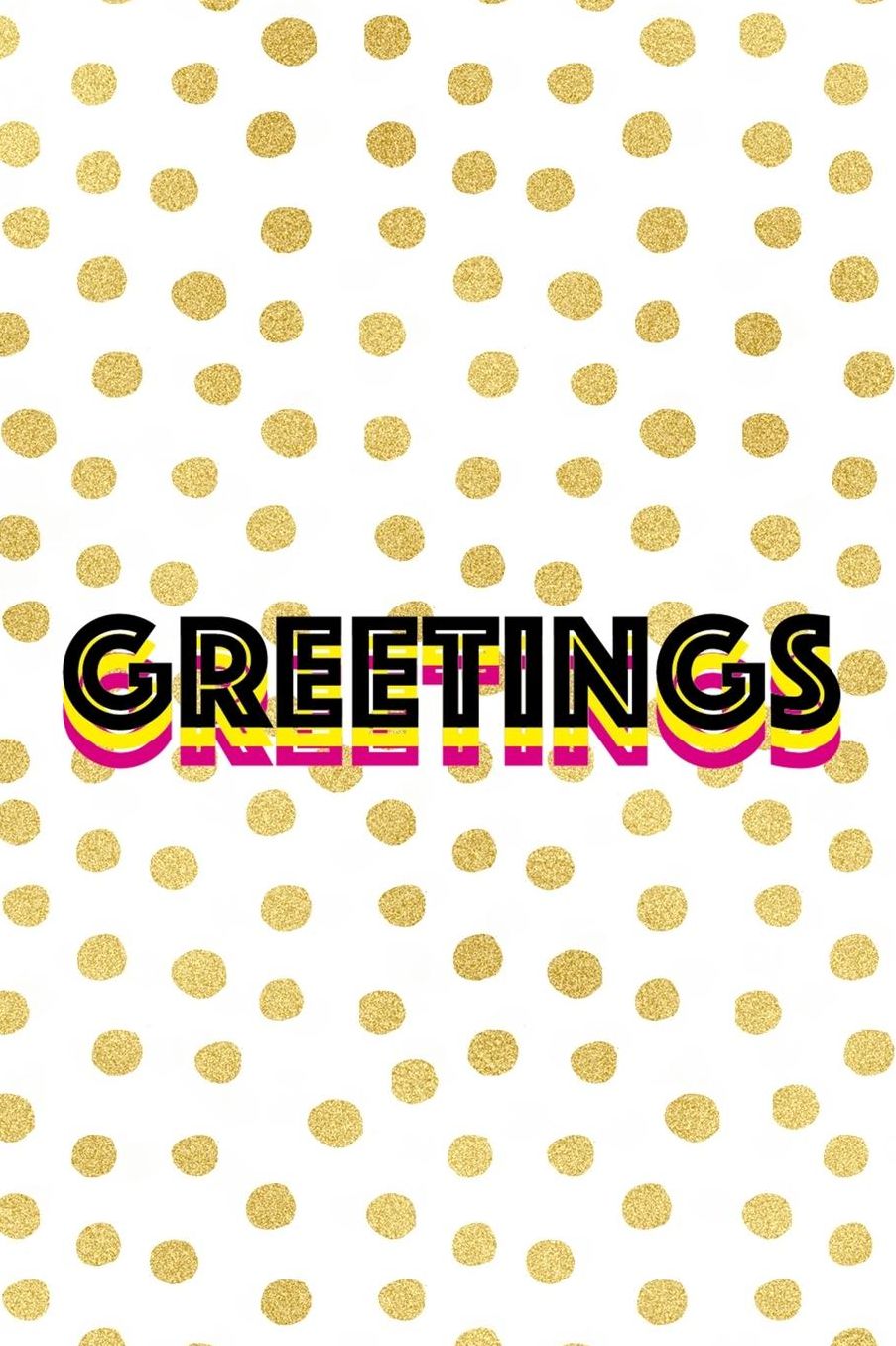Greetings: Blank Lined Notebook (80's ) Dots