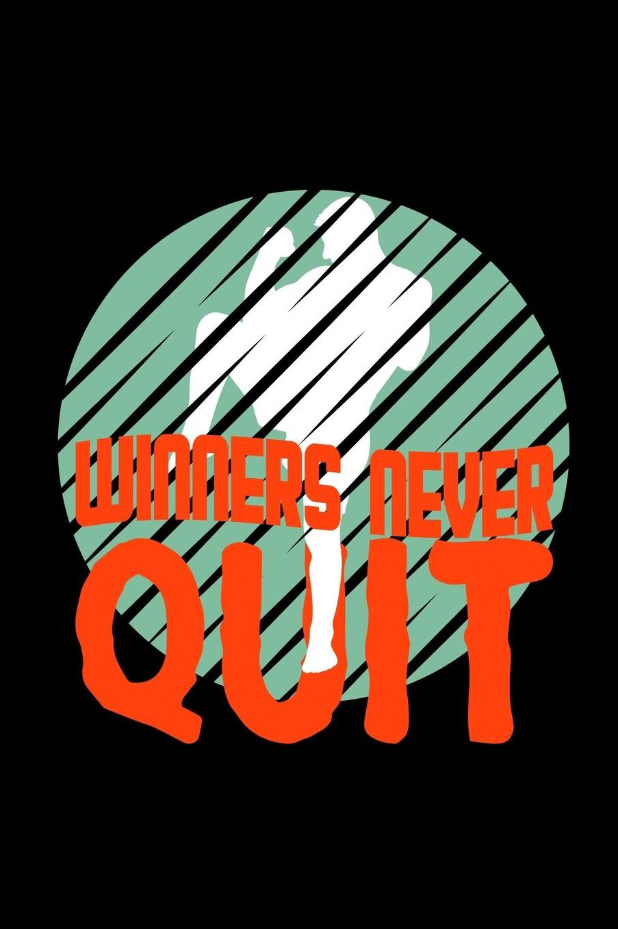 Winners never quit: Notebook Journal Diary 110 Lined pages