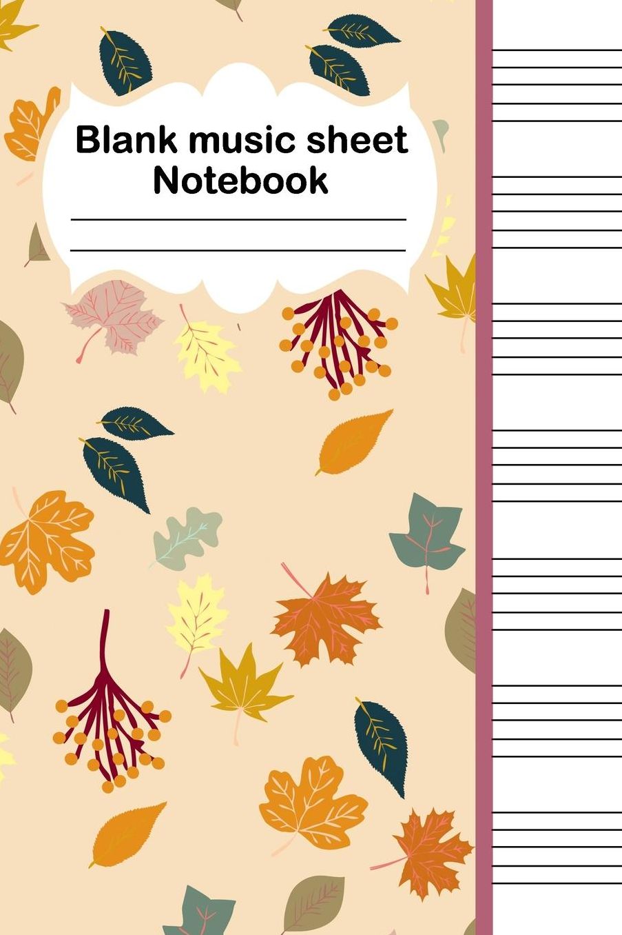 Blank music sheet notebook: 100 pages Music Manuscript Composing Paper for Musicians, Students, and Songwriting fans who like to write their notes