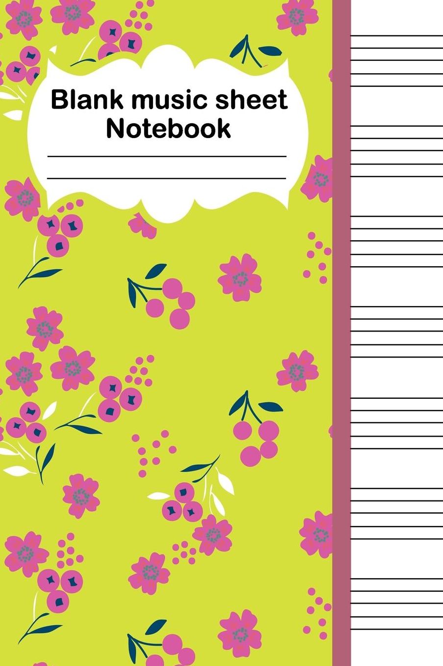Blank music sheet notebook: 100 pages Music Manuscript Composing Paper for Musicians, Students, and Songwriting fans who like to write their notes