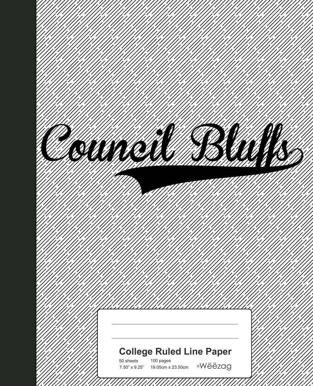 College Ruled Line Paper: COUNCIL BLUFFS Notebook
