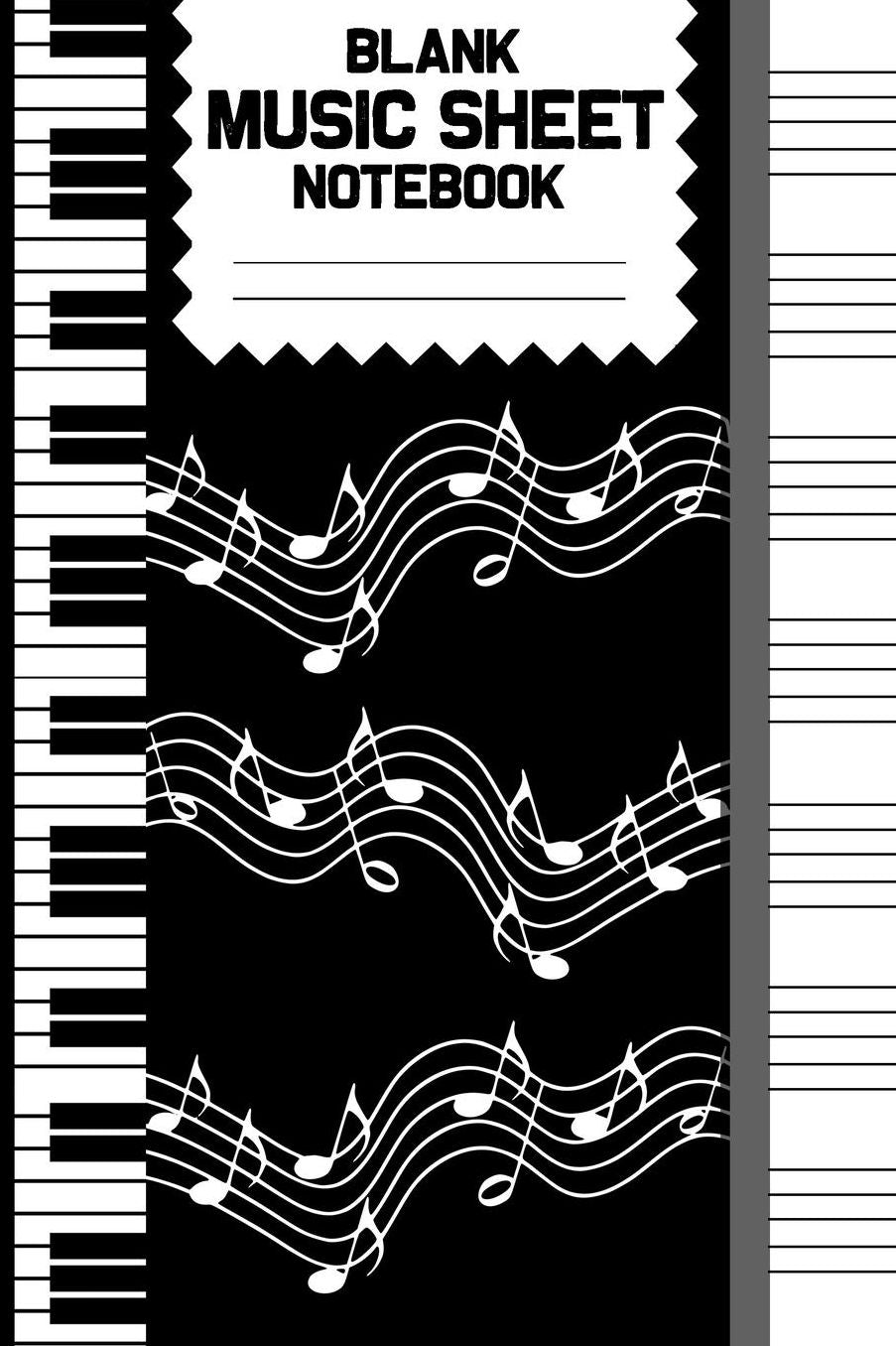Blank music sheet notebook: 100 pages Music Manuscript Composing Paper for Musicians, Students, and Songwriting fans who like to write their notes