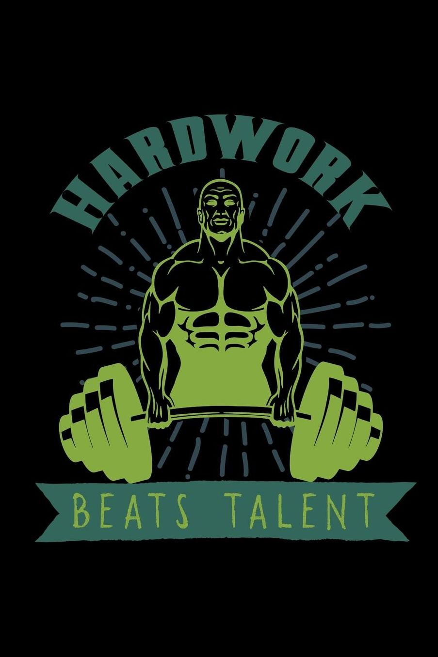 Hardwork beats talent: Notebook Journal Diary 110 Lined pages