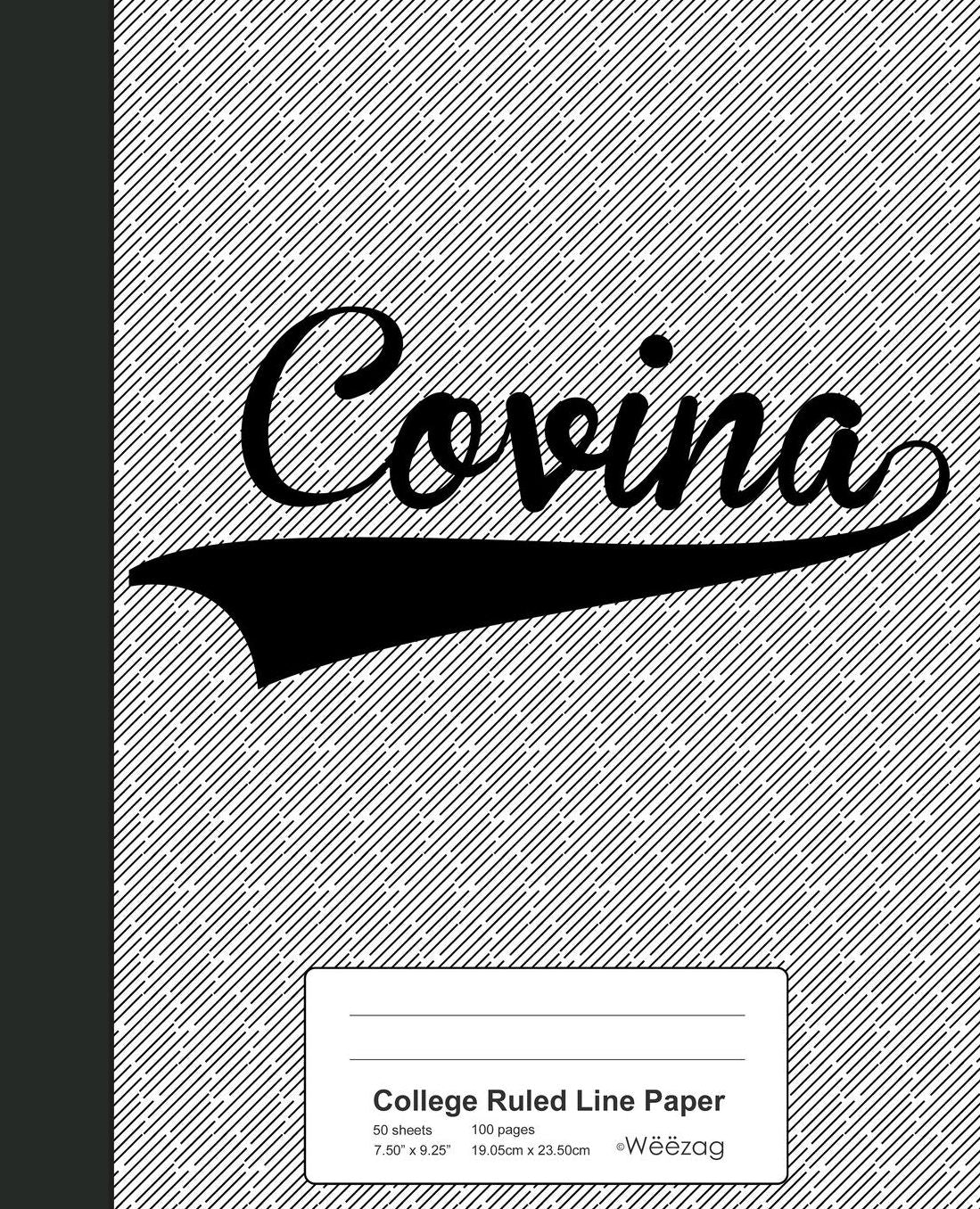 College Ruled Line Paper: COVINA Notebook