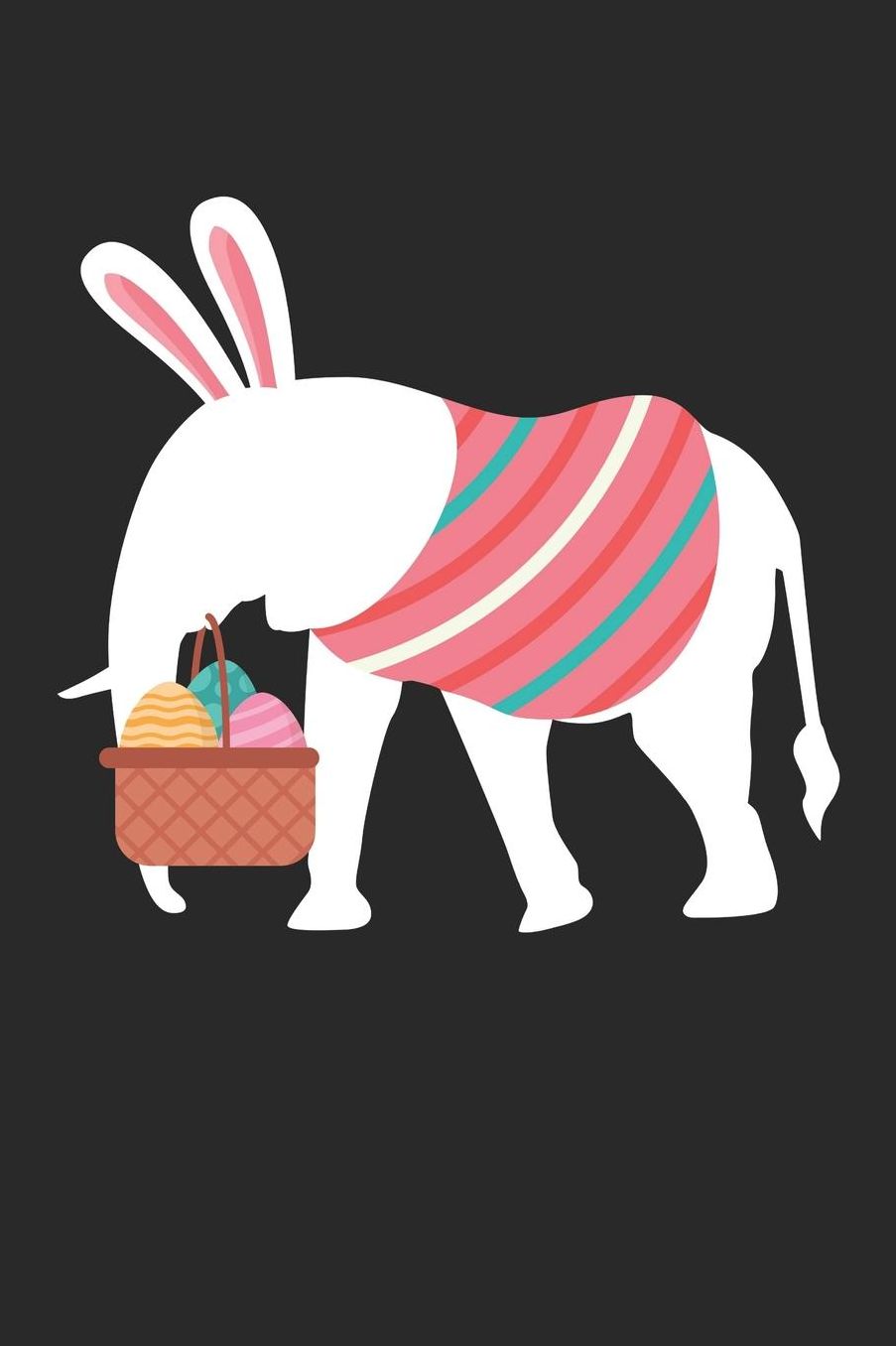 Easter Notebook - Easter Elephant Elephant Journal - Easter Gift for Animal Lover - Elephant Diary: Medium College-Ruled Journey Diary, 110 page, Lined, 6x9 (15.2 x 22.9 cm)