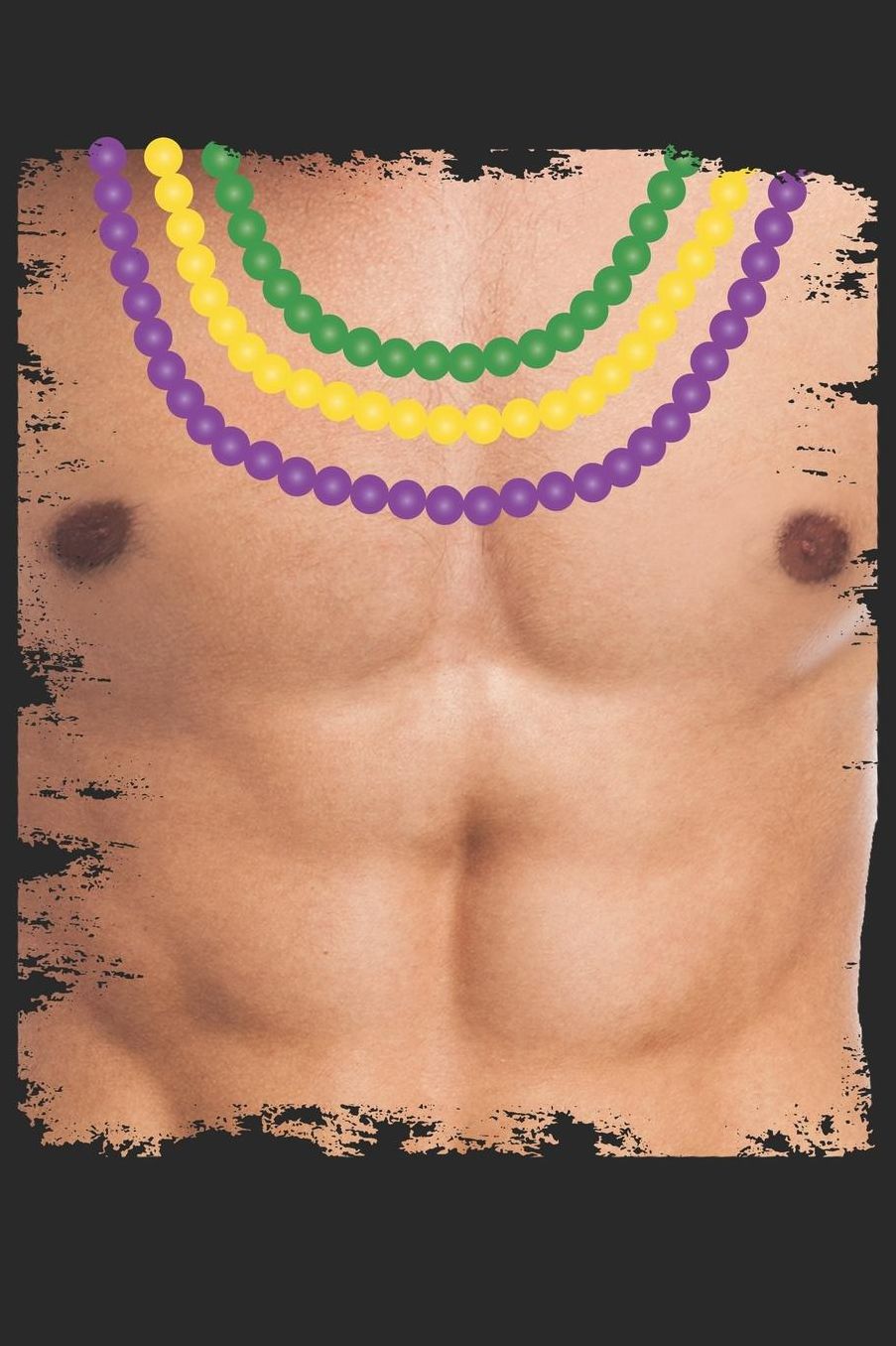 Mardi Gras Notebook - Funny Mardi Gras Fake Muscle Beads Chest - Mardi Gras Journal - Mardi Gras Diary: Medium College-Ruled Journey Diary, 110 page, Lined, 6x9 (15.2 x 22.9 cm)