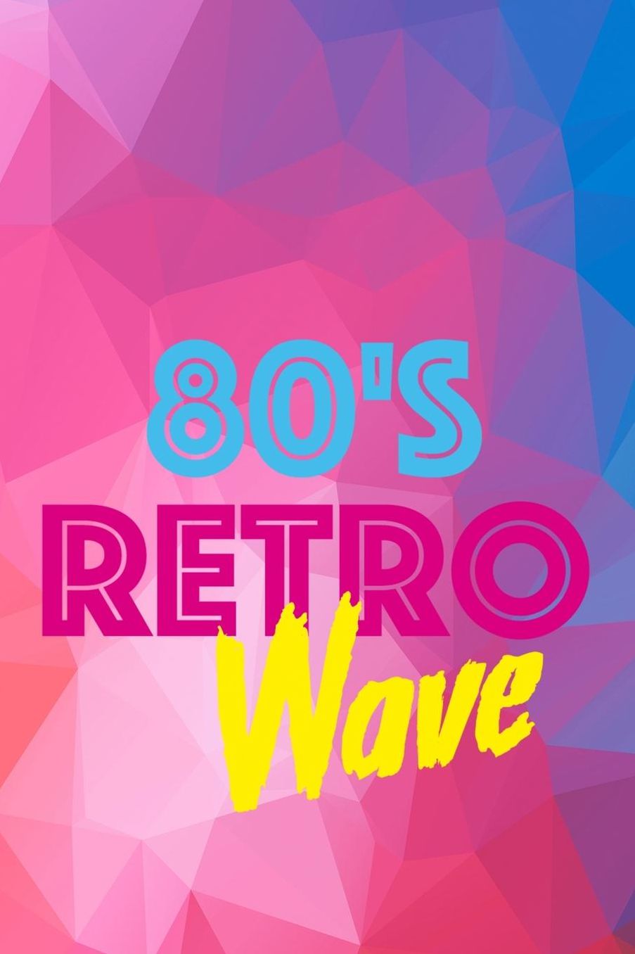 80's Retro Wave: Blank Lined Notebook (80's ) Geometric