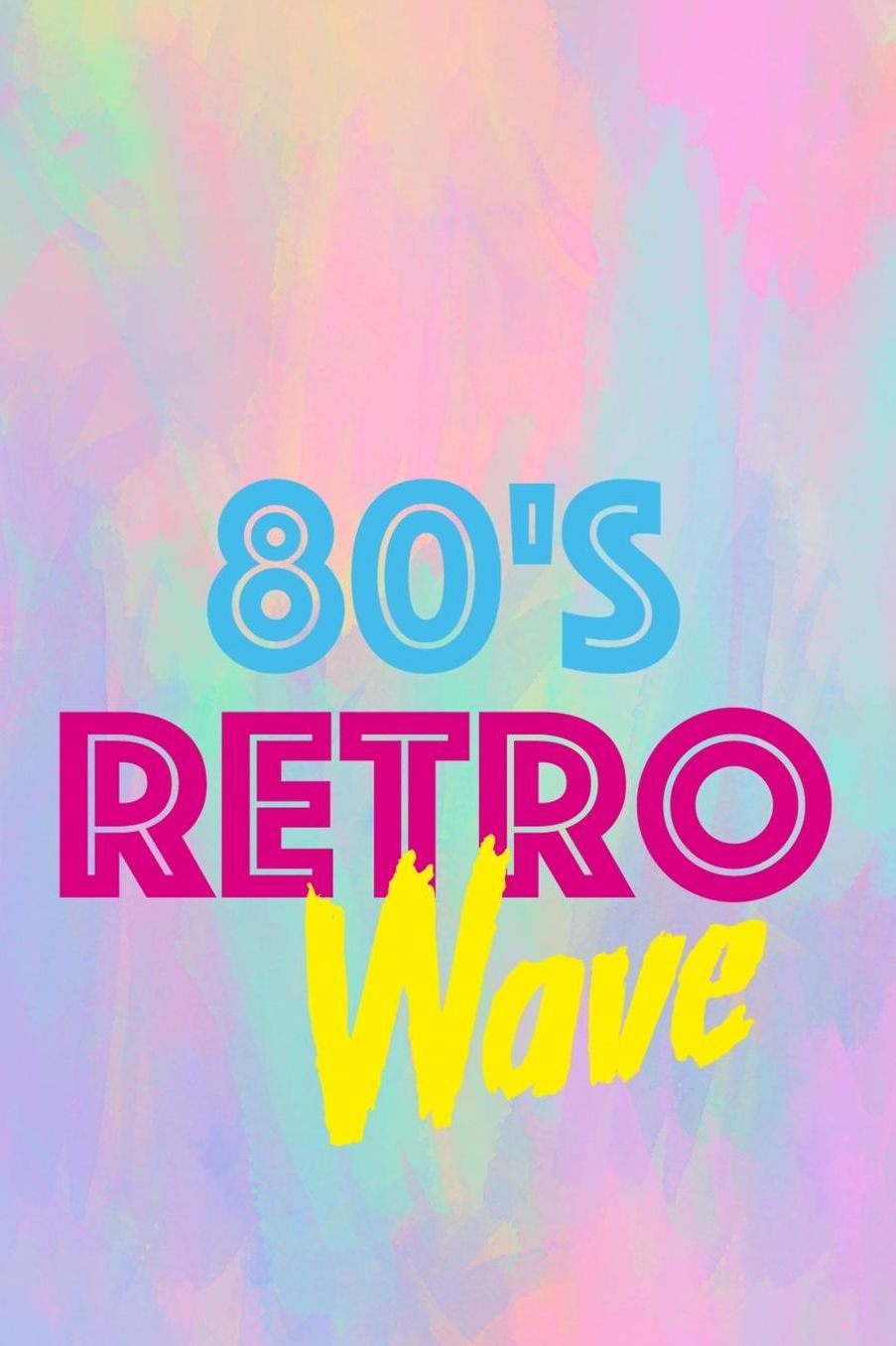 80's Retro Wave: Blank Lined Notebook (80's ) Pastel