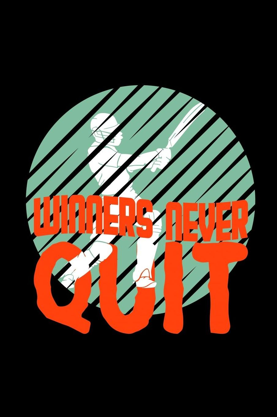Winners never quit: Notebook Journal Diary 110 Lined pages