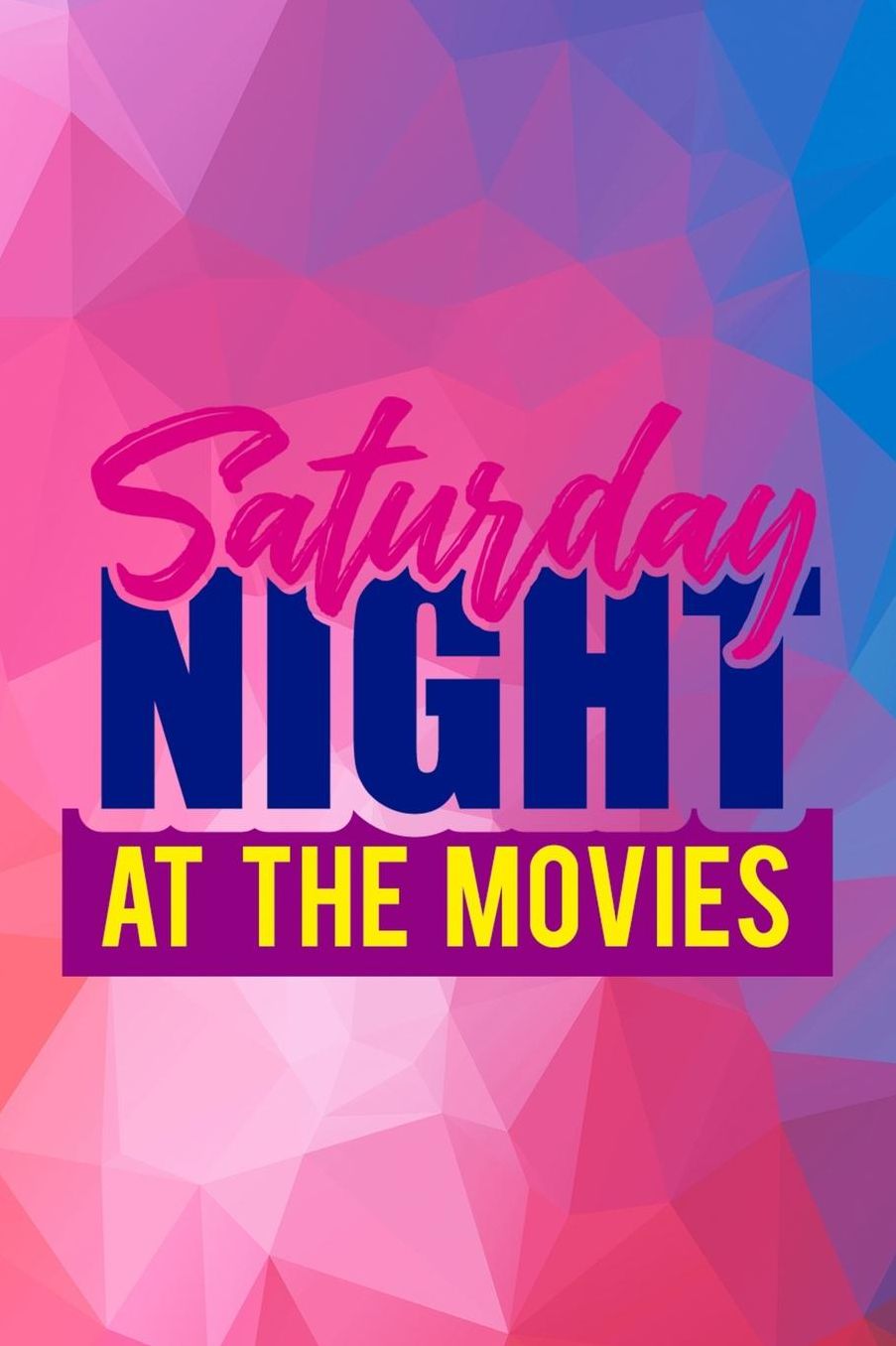 Saturday Night At The Movies: Blank Lined Notebook (80's ) Geometric
