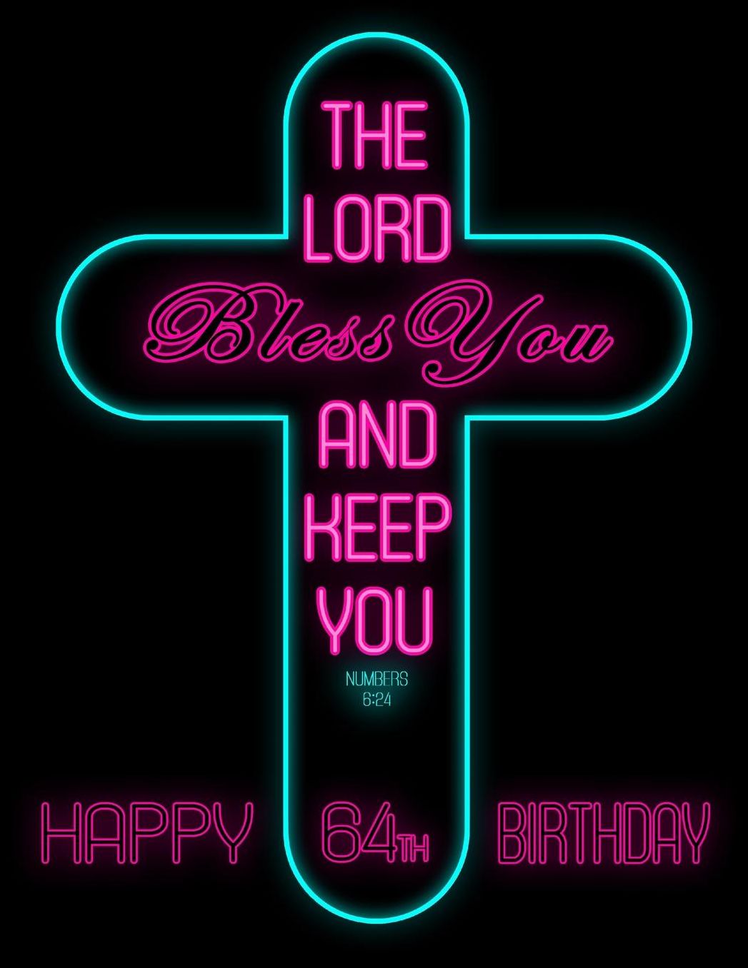 Happy 64th Birthday: Say Happy Birthday with This Large Print Address Book Adorned with the Bible Verse Numbers 6:24. Way Better Than a Birthday Card!