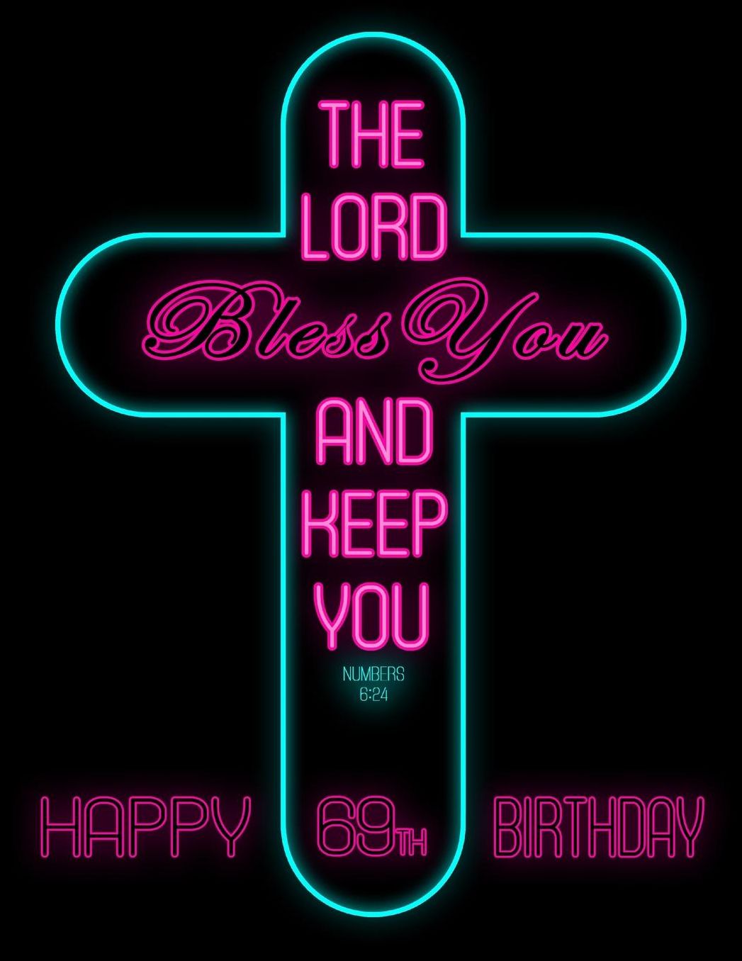 Happy 69th Birthday: Say Happy Birthday with This Large Print Address Book Adorned with the Bible Verse Numbers 6:24. Way Better Than a Birthday Card!