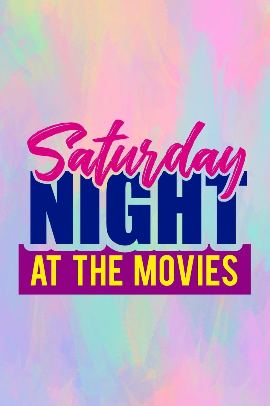 Saturday Night At The Movies: Blank Lined Notebook (80's ) Pastel