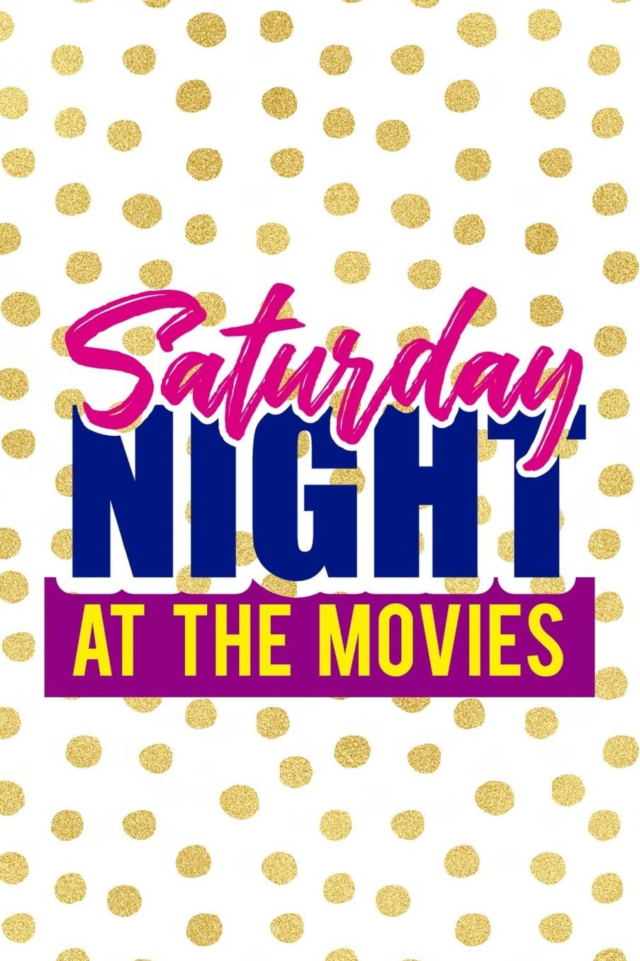 Saturday Night At The Movies: Blank Lined Notebook (80's ) Dots