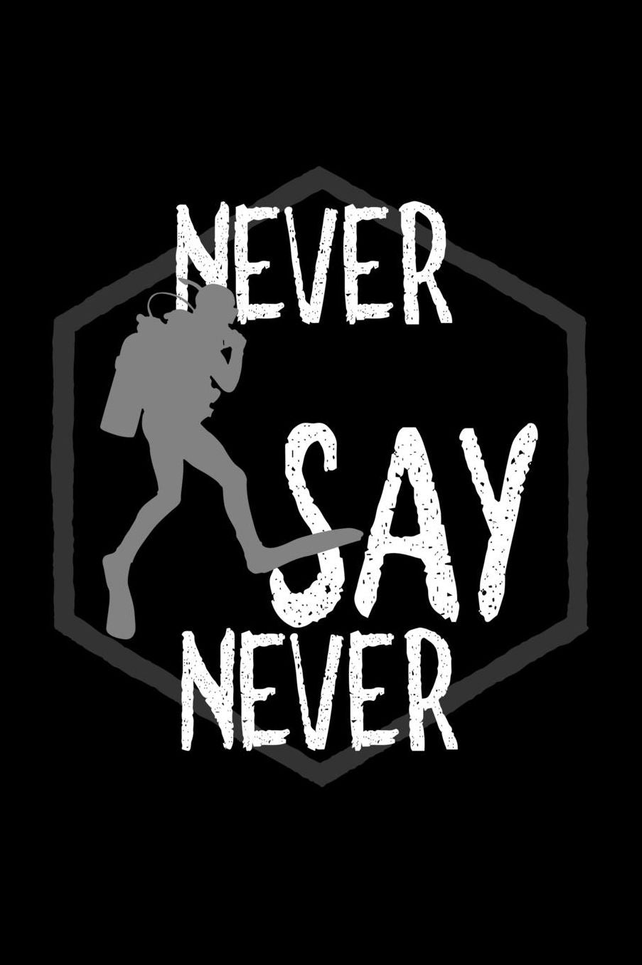 Never say never: Notebook Journal Diary 110 Lined pages