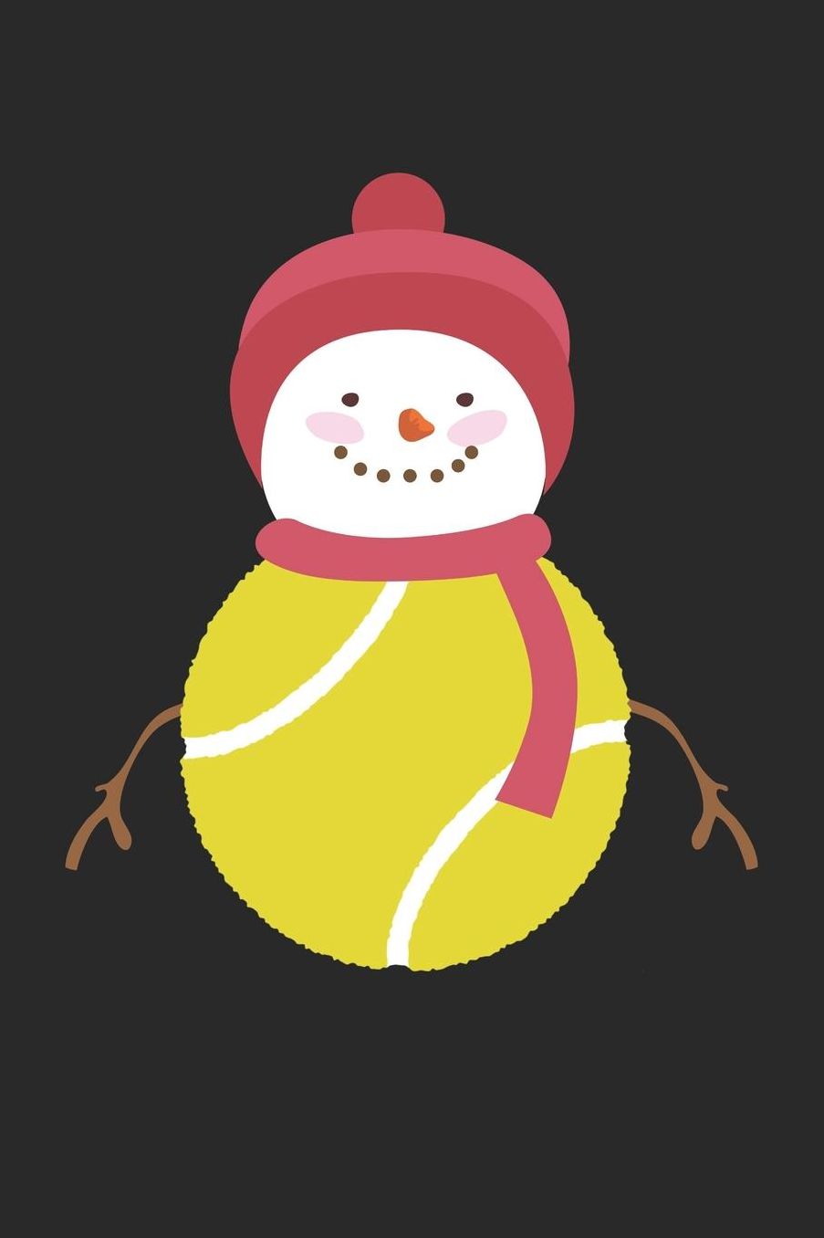 Christmas Notebook - Christmas Tennis Tennis Snowman Christmas Gift - Christmas Journal - Christmas Diary: Medium College-Ruled Journey Diary, 110 page, Lined, 6x9 (15.2 x 22.9 cm)