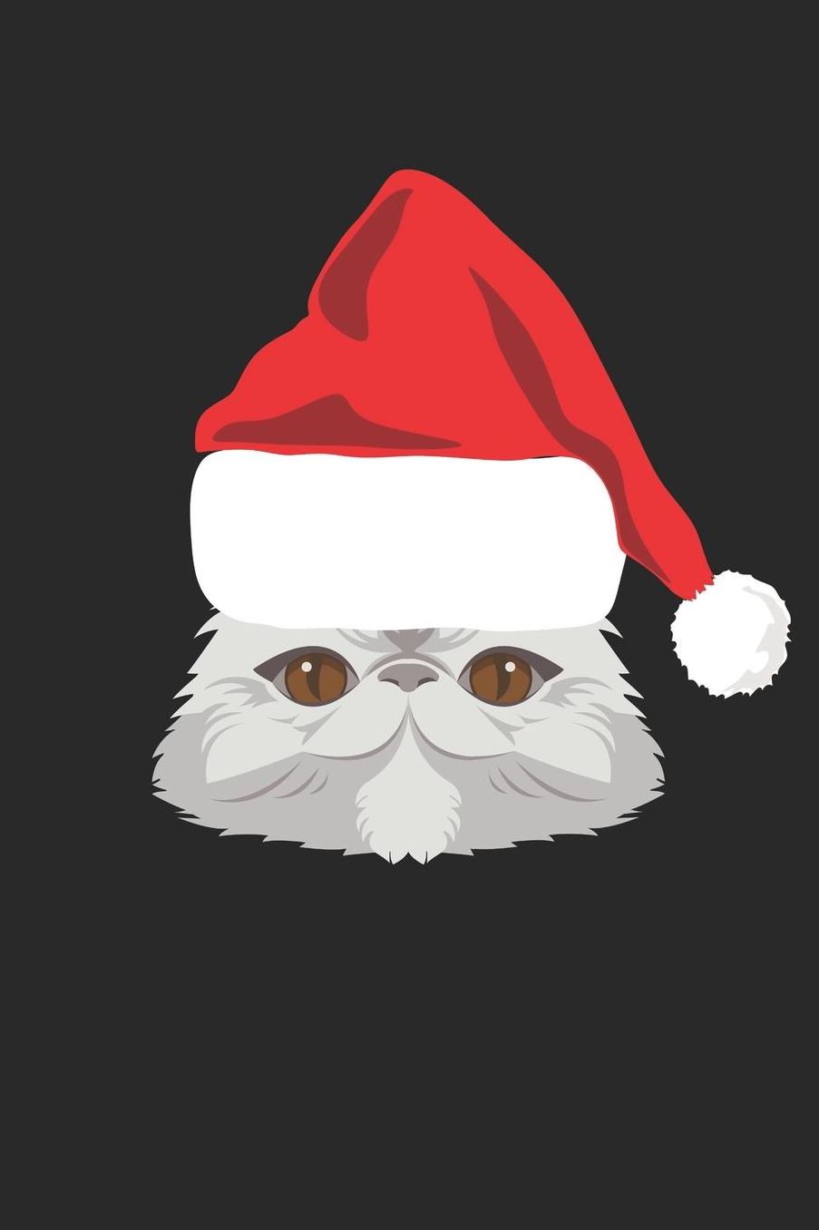 Christmas Notebook 'Cat with Santa Hat' - Christmas Gift - Santa Hat Cat Journal - Cat Diary: Medium College-Ruled Journey Diary, 110 page, Lined, 6x9 (15.2 x 22.9 cm)