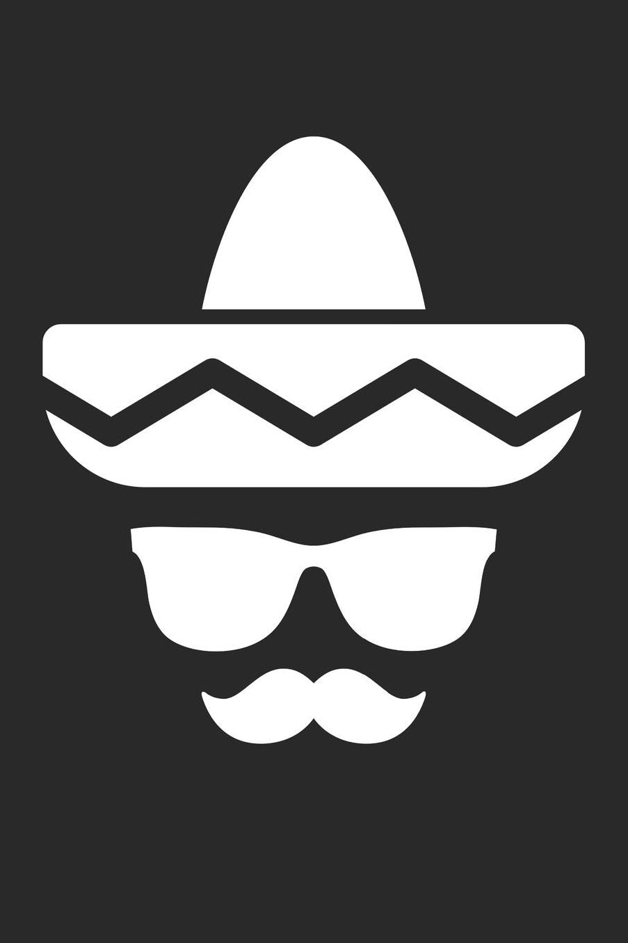 Cinco De Mayo Notebook - Sunglasses Moustache Sombrero Funny Cinco De Mayo - Cinco De Mayo Journal - Cinco De Mayo Diary: Medium College-Ruled Journey Diary, 110 page, Lined, 6x9 (15.2 x 22.9 cm)