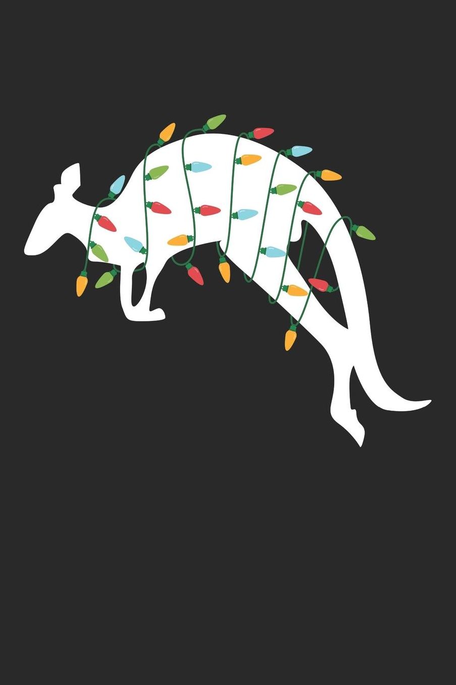 Christmas Notebook 'Kangaroo with Christmas Lights' - Christmas Gift for Animal Lover - Christmas Lights Kangaroo Journal: Medium College-Ruled Journey Diary, 110 page, Lined, 6x9 (15.2 x 22.9 cm)