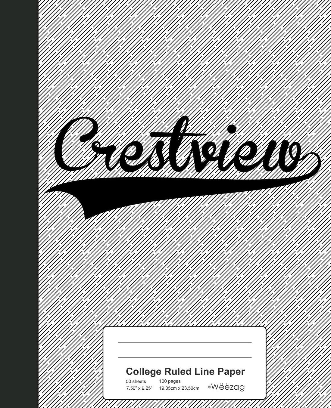 College Ruled Line Paper: CRESTVIEW Notebook