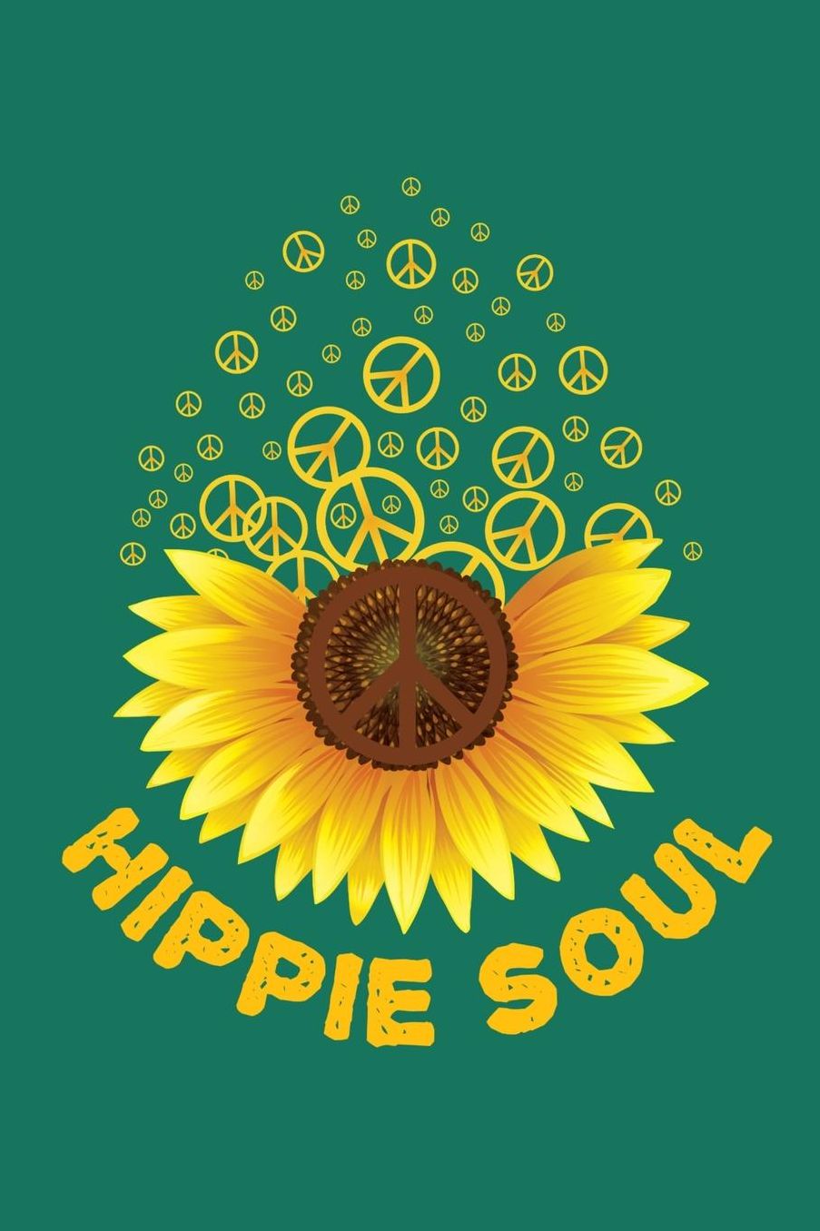 Hippie Soul: Hippie Journal, Hippies Peace Love Art Notebook Note-Taking Planner Book, Gypsy Soul Disco 70s 80s Lovers Birthday Present, Hippy Gifts for Hippie Party Festival