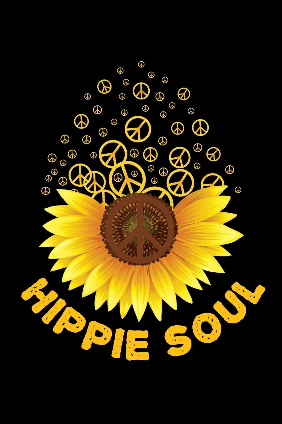 Hippie Soul: Hippie Journal, Hippies Peace Love Art Notebook Note-Taking Planner Book, Gypsy Soul Disco 70s 80s Lovers Birthday Present, Hippy Gifts for Hippie Party Festival