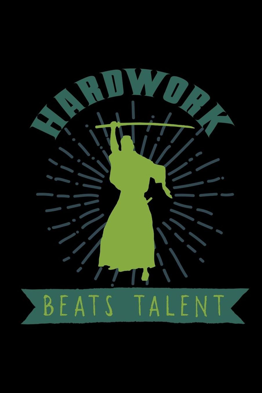 Hardwork beats talent: Notebook Journal Diary 110 Lined pages