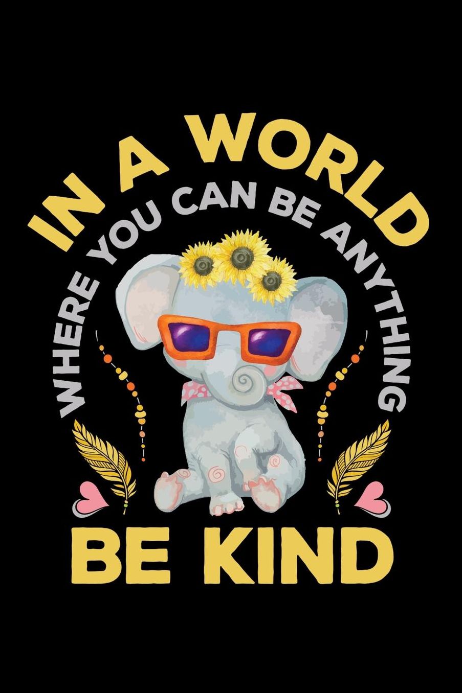 In a World Where You Can Be Anything Be Kind: Hippie Journal, Hippies Peace Love Art Notebook Note-Taking Planner Book, Gypsy Soul Disco 70s 80s Lovers Birthday Present, Hippy Gifts for Hippie Party Festival