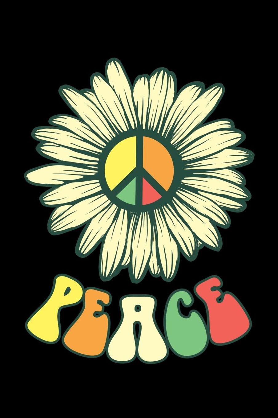 Peace: Hippie Journal, Hippies Peace Love Art Notebook Note-Taking Planner Book, Gypsy Soul Disco 70s 80s Lovers Birthday Present, Hippy Gifts for Hippie Party Festival