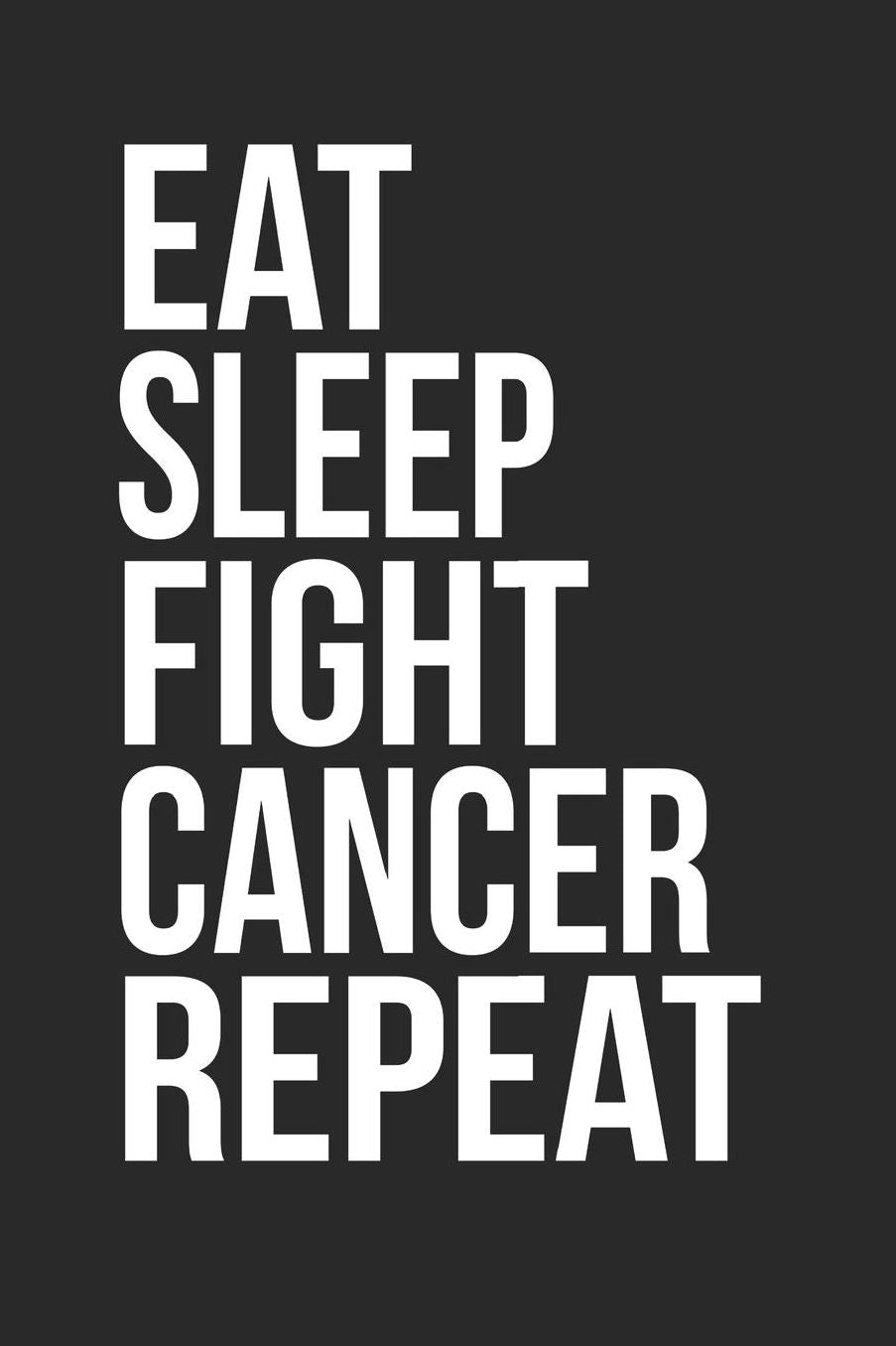 Cancer Survivor Notebook - Eat Sleep Fight Cancer Repeat Cancer Survivor - Cancer Survivor Journal: Medium College-Ruled Journey Diary, 110 page, Lined, 6x9 (15.2 x 22.9 cm)