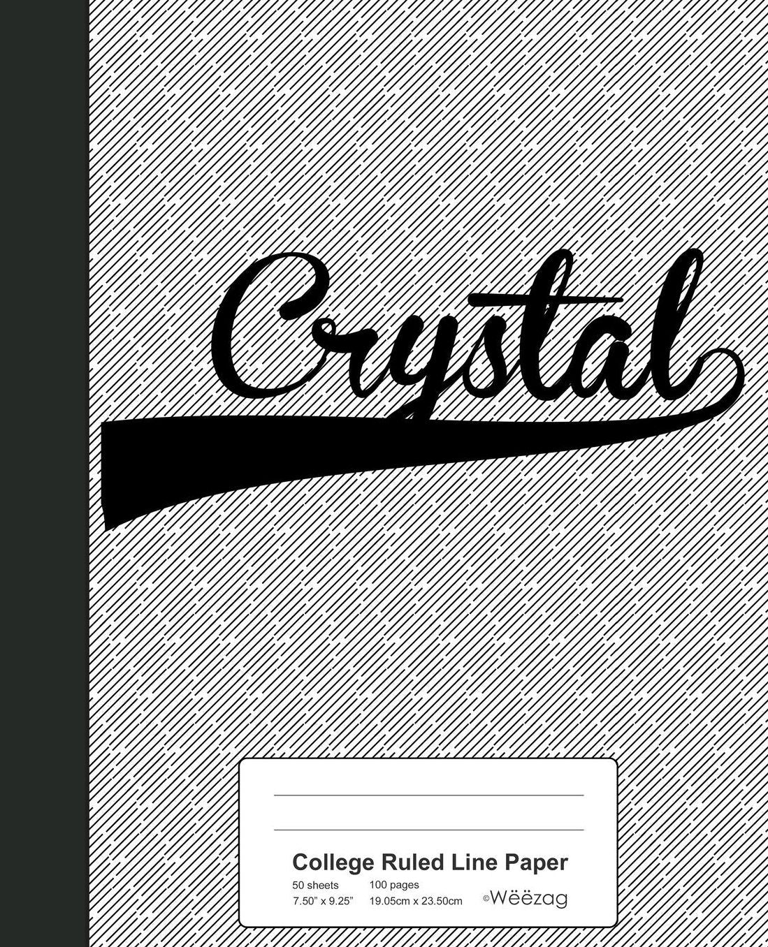 College Ruled Line Paper: CRYSTAL Notebook