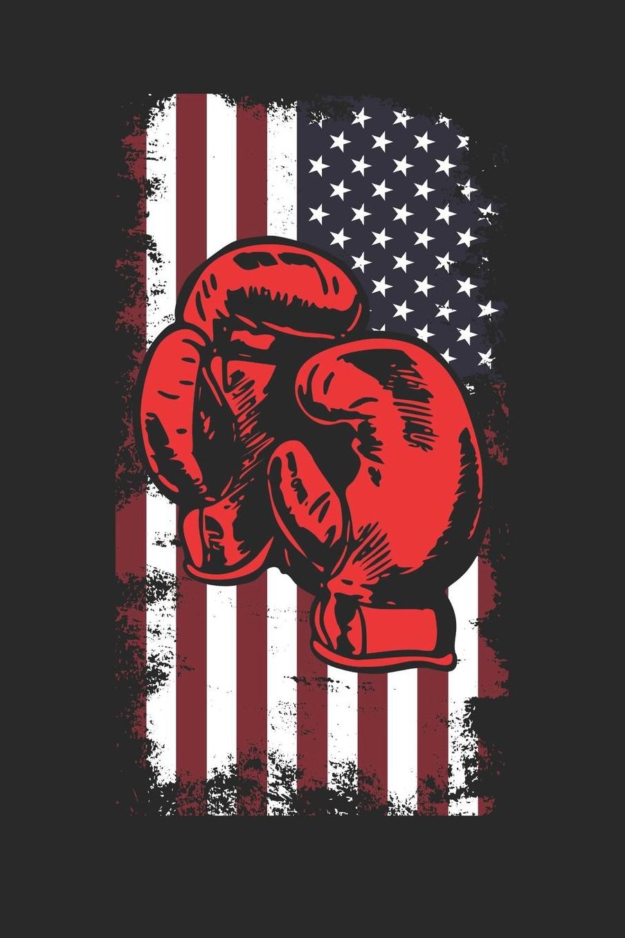 Boxing Notebook - Patriotic Boxing Gloves USA Flag Boxing Boxer Gift - Boxing Journal: Medium College-Ruled Journey Diary, 110 page, Lined, 6x9 (15.2 x 22.9 cm)