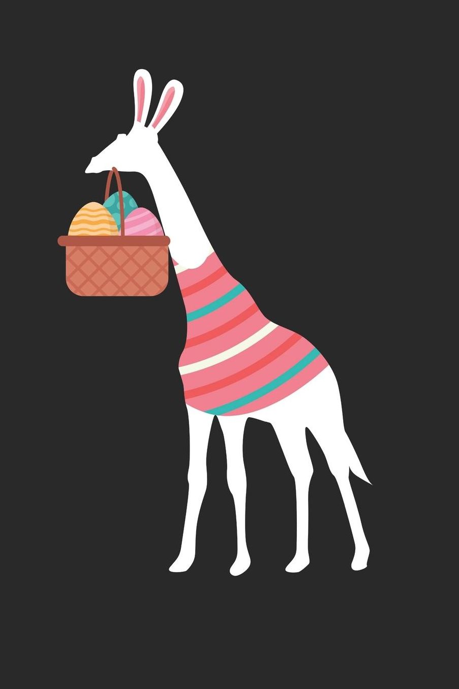Easter Notebook - Easter Giraffe Journal - Easter Gift for Animal Lover - Giraffe Diary: Medium College-Ruled Journey Diary, 110 page, Lined, 6x9 (15.2 x 22.9 cm)