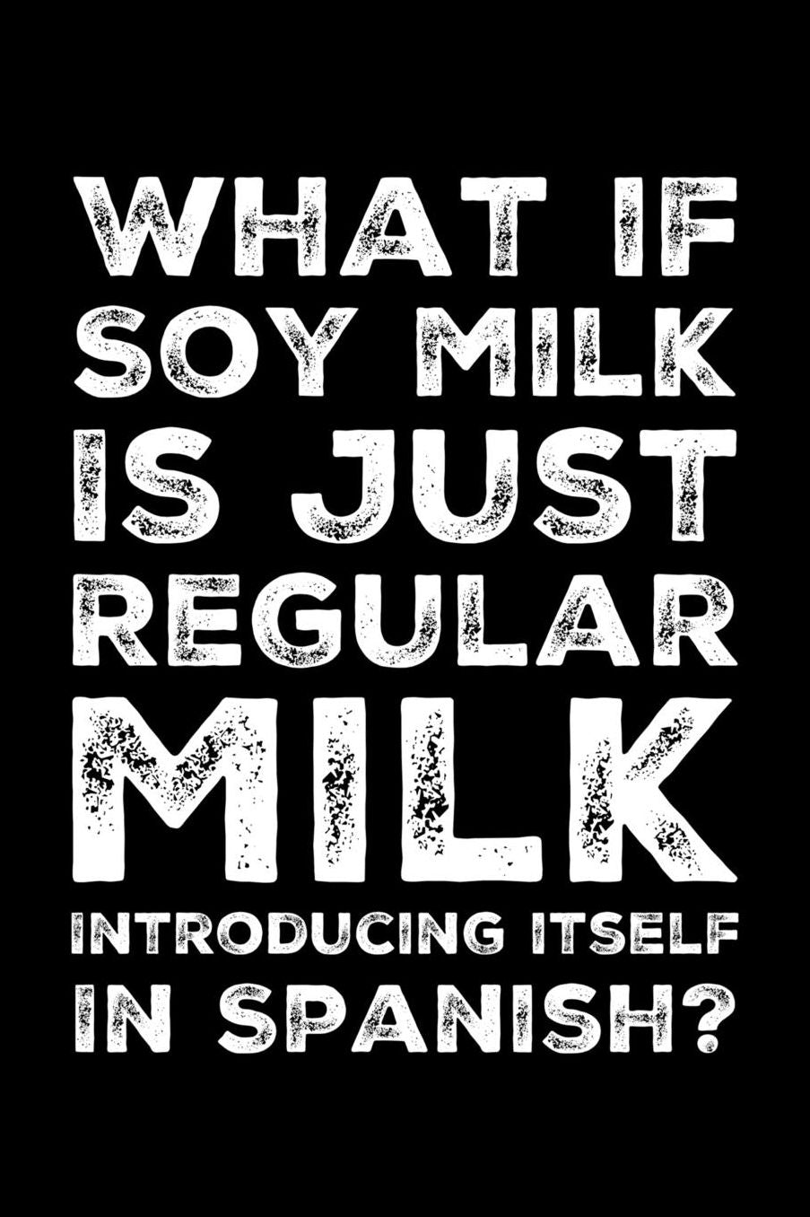What If Soy Milk Is Just Regular Milk: 6 x 9 Inch Blank Lined Notebook 120 Pages