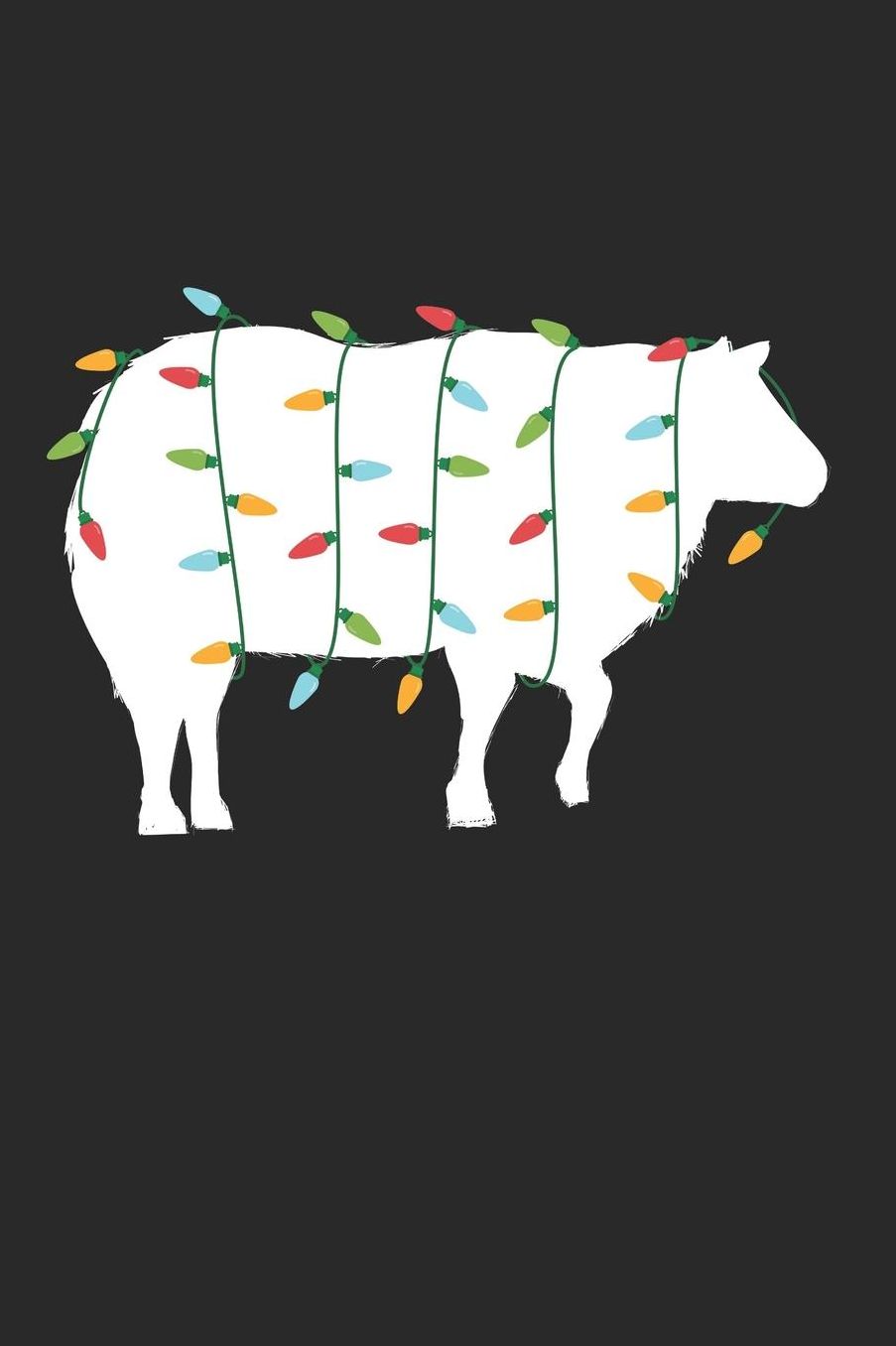 Christmas Notebook 'Sheep with Christmas Lights' - Christmas Gift for Animal Lover - Christmas Lights Sheep Journal: Medium College-Ruled Journey Diary, 110 page, Lined, 6x9 (15.2 x 22.9 cm)