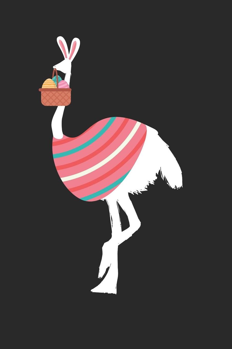Easter Notebook - Easter Ostrich Journal - Easter Gift for Animal Lover - Ostrich Diary: Medium College-Ruled Journey Diary, 110 page, Lined, 6x9 (15.2 x 22.9 cm)