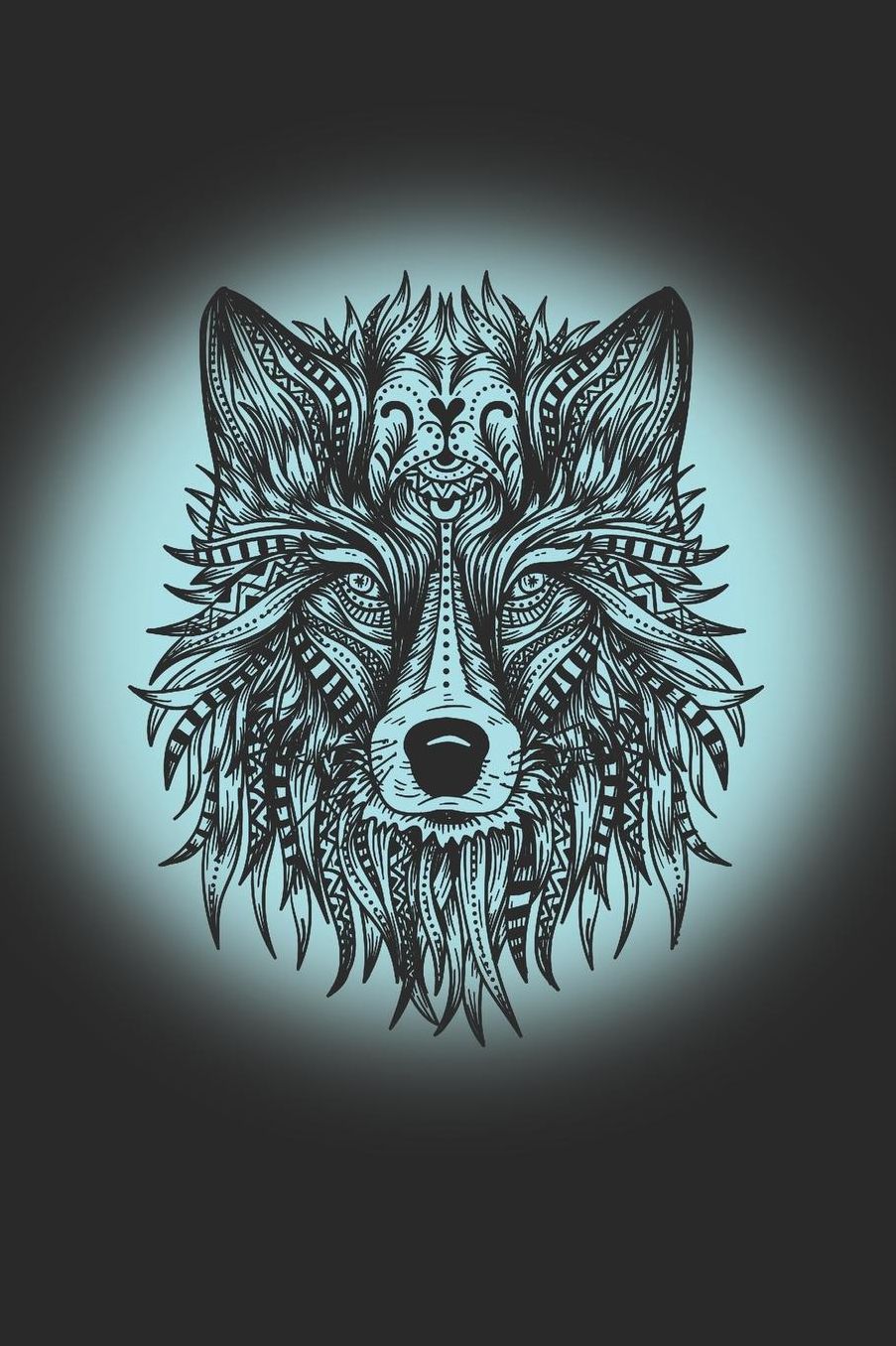 Wolf: A5 checkered notebook / notebook / exercise book / math booklet for wolf lovers