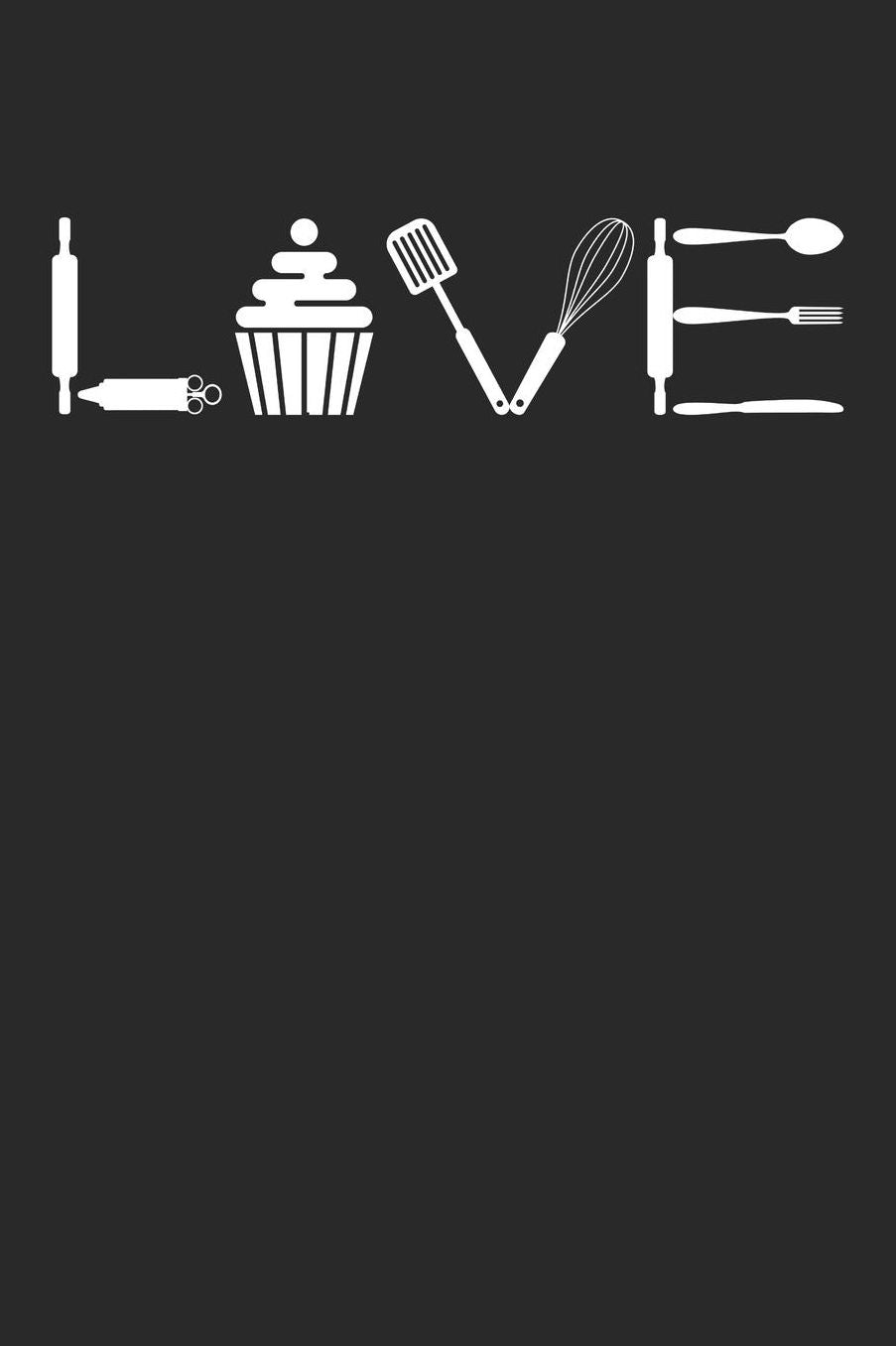 Baking Notebook - Love Baking Cupcakes Baker Pastry Lover Gift - Baking Journal: Medium College-Ruled Journey Diary, 110 page, Lined, 6x9 (15.2 x 22.9 cm)
