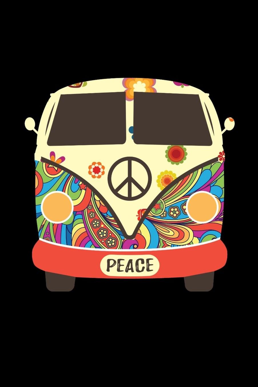 Peace Love Good Vibes Journal: Hippie Journal, Hippies Peace Love Art Notebook Note-Taking Planner Book, Gypsy Soul Disco 70s 80s Lovers Birthday Present, Hippy Gifts for Hippie Party Festival
