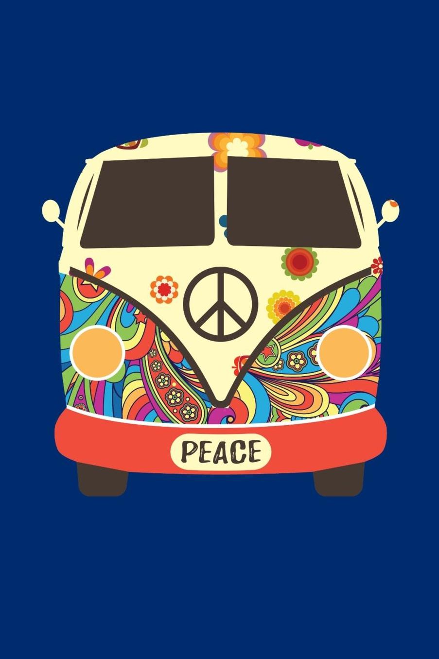 Peace Love Good Vibes Journal: Hippie Journal, Hippies Peace Love Art Notebook Note-Taking Planner Book, Gypsy Soul Disco 70s 80s Lovers Birthday Present, Hippy Gifts for Hippie Party Festival