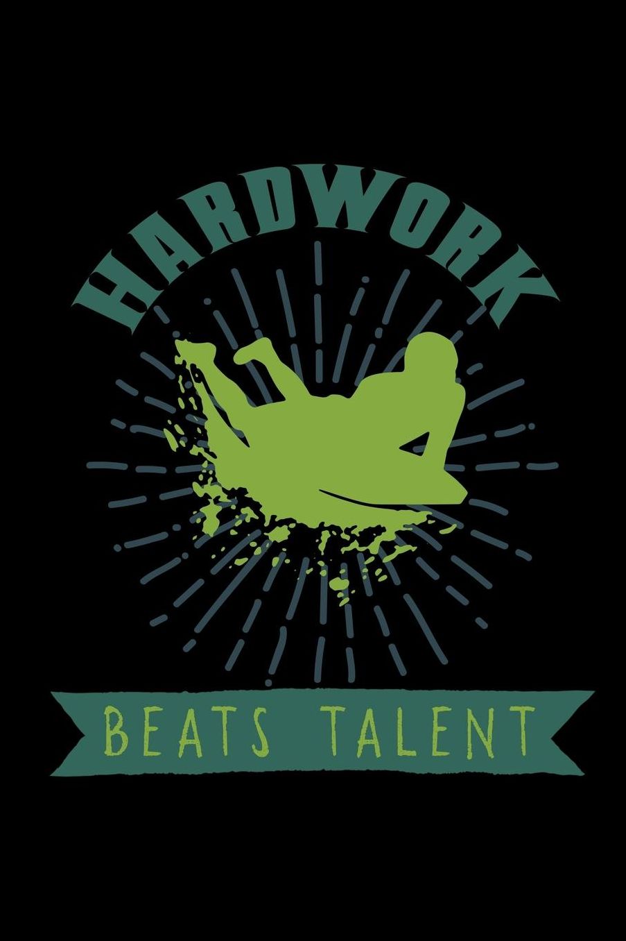 Hardwork beats talent: Notebook Journal Diary 110 Lined pages