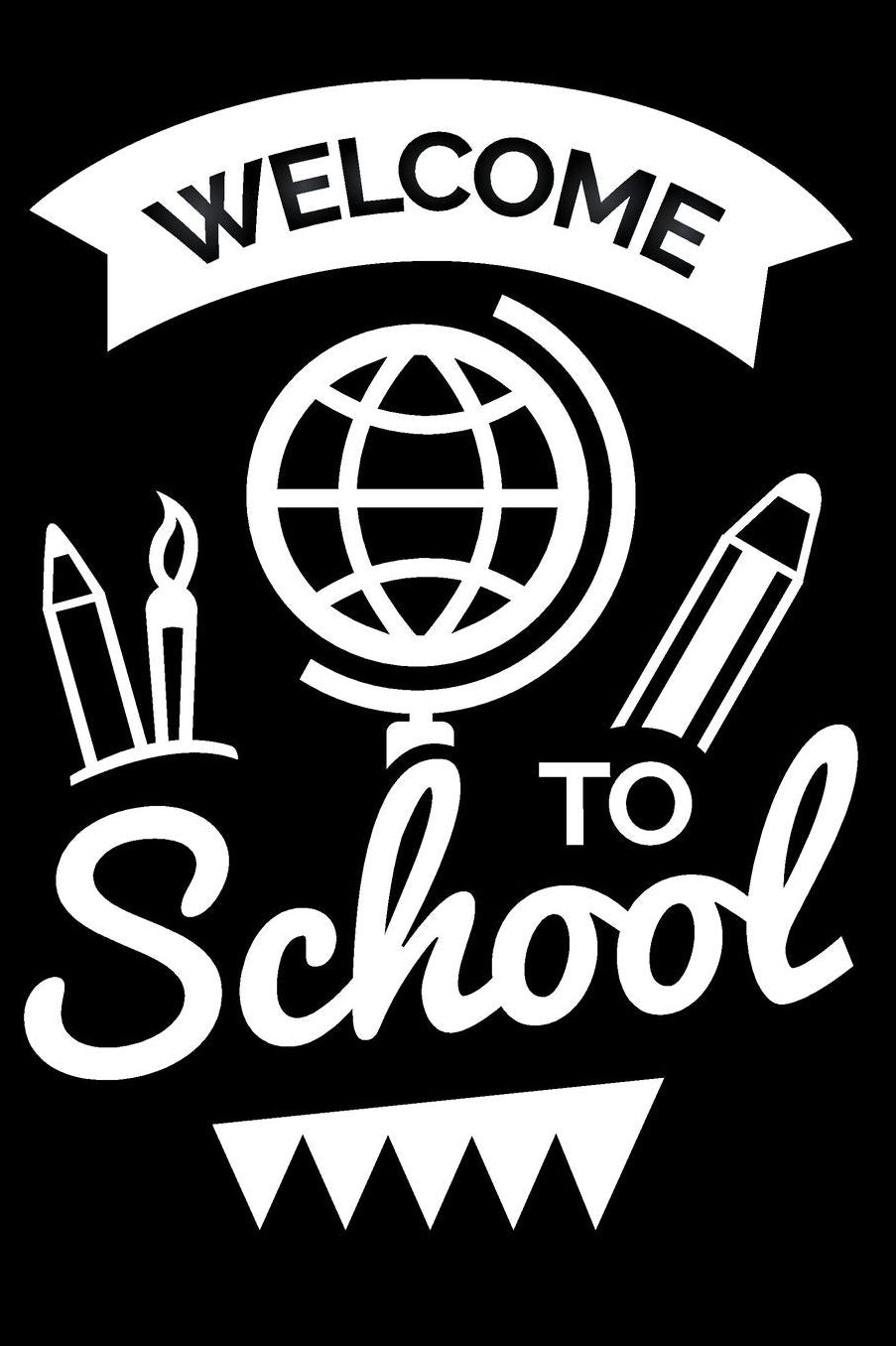 Welcome to school: A5 checkered notebook / notebook / exercise book / math booklet for students and new students