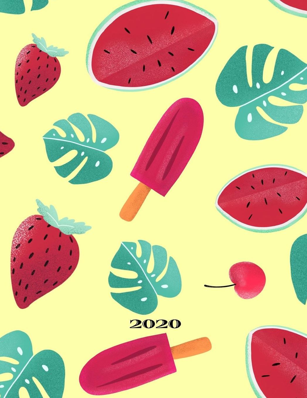 2020: Planner - 1 Day per Page - September 2019 to July 2020- Agenda, Calendar, Schedule Organizer and Journal Notebook - Watermelon Ice Cream