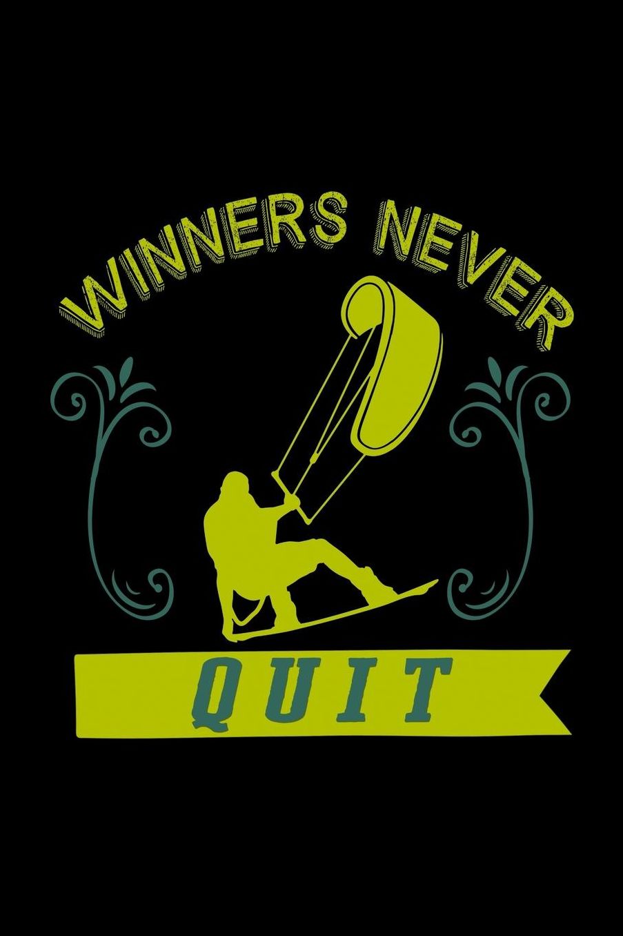 Winners never quit: Notebook Journal Diary 110 Lined pages